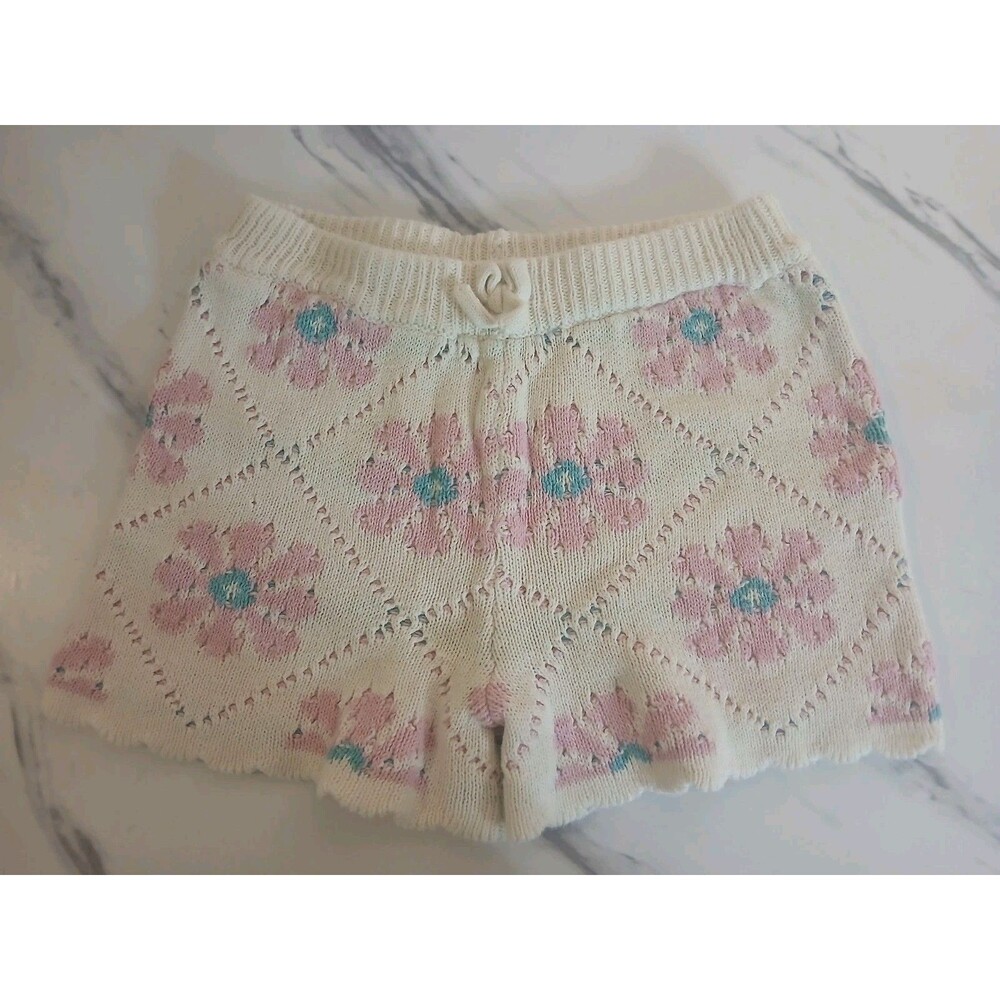Sincerely Jules 100% Cotton Knit Floral Toddler Shorts Size 4T